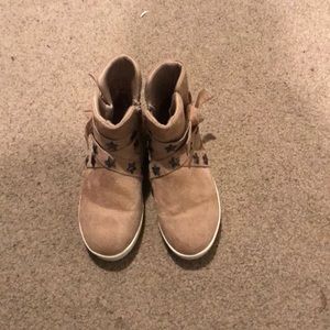Tan booties